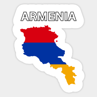 Armenia Flag Map Sticker